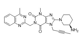 लिनाग्लिप्टिन सीएएस नंबर 668270-12-0 सफेद पाउडर शुद्धता 99% C25H28N8O2