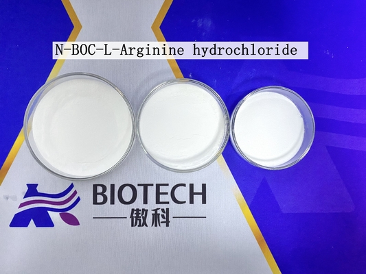 N-BOC-L-Arginine Hydrochloride CAS 35897-34-8 सफेद पाउडर शुद्धता 98% पिघलने का बिंदु 109°C भंडारण की स्थिति सूखी में सील