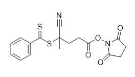 N-Succinimidyl 4-Cyano-4- (फेनिलकार्बोनोथियोइल्थियो) पेंटानोएट CAS नंबर 864066-74-0 C17H16N2O4S2 95%