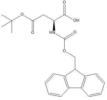 शुद्धता 98% अमीनो एसिड डेरिवेटिव कैस 71989-14-5 Fmoc-Asp(OtBu)-OH C23H25NO6