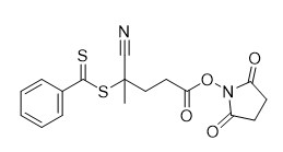 N-Succinimidyl 4-Cyano-4-(Phenylcarbonothioylthio)Pentanoate RAFT अभिकर्मक CAS 864066-74-0 C17H16N2O4S2 95%