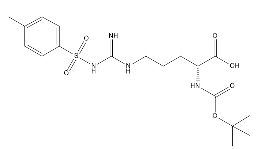 शुद्धता 98% अमीनो एसिड डेरिवेटिव CAS 61315-61-5 Boc-D-Arg (Tos)-OH C18H28N4O6S