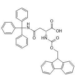 शुद्धता 98% अमीनो एसिड डेरिवेटिव कैस 180570-71-2 Fmoc-D-Asn (Trt)-OH C38H32N2O5